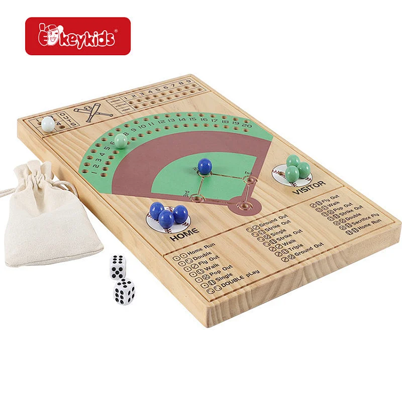 Customize Fun Wooden Dice and Marble Board Game for Family Party W11A154